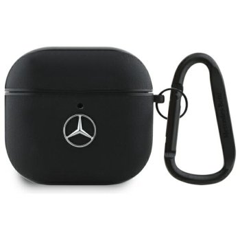 Mercedes dėklas AirPods 4 ausinėms, juodas