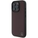 Mercedes dėklas iPhone 16 Pro telefonui Wood Imitation Leather MagSafe, raudonas