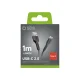 SBS USB-A - USB-C laidas 1m, juodas