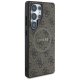 Guess Leather 4G Colored Ring MagSafe Case for Samsung Galaxy S25 Ultra, Brown