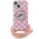 Karl Lagerfeld iPhone 15 / 14 / 13 Case IML Crossbody Monogram, Pink