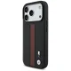 BMW M Perforated Stripe Logo MagSafe dėklas iPhone 17 Pro telefonui, raudonas