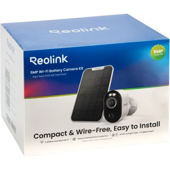 Reolink Argus Series B330 5 MP lauko WiFi kamera su saulės baterija