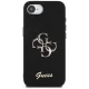Guess Fixed Glitter Big 4G dėklas skirtas iPhone 16e, juodas