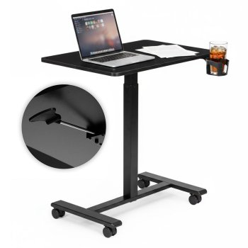Reguliuojamo aukščio mobilus stalas ModernHome 141155, 70x48 cm, juodas