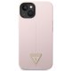 Silikoninis dėklas Guess Silicone Triangle skirtas iPhone 14 Plus, violetinis