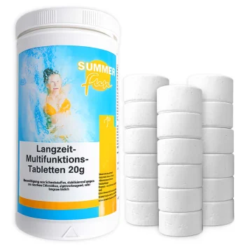 Daugiafunkcinės baseino chloro tabletės, 20 g, 1 kg