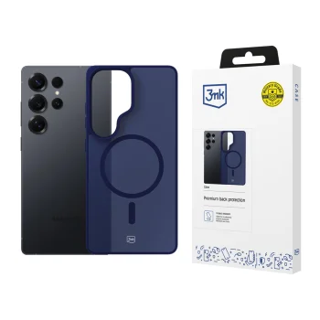 Dėklas 3mk Smoke MagCase, skirtas Samsung Galaxy S25 Ultra, mėlynas permatomas