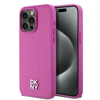 DKNY dėklas iPhone 15 Pro Max su MagSafe, rožinis