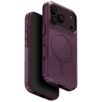 Dėklas Uniq Clario Magclick Charging skirtas iPhone 18 Pro / 17 Pro, violetinis