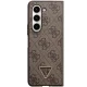 Dėklas Guess Leather 4G Triangle Strass telefonui Samsung Galaxy Z Fold 5, rudas