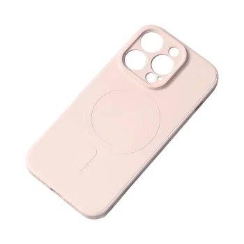 Silikoninis dėklas iPhone 15 Pro Max su MagSafe, kreminis