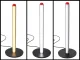 Juodas LED stalinis šviestuvas su 3 šviesos spalvomis, 25 cm