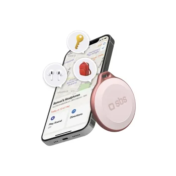 SBS Track My Circle Waterproof IP65 Locator for Apple Find My, Pink