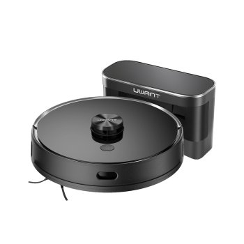 UWANT U100 Lite robotas siurblys su plovimo funkcija ir stotele, pilkas