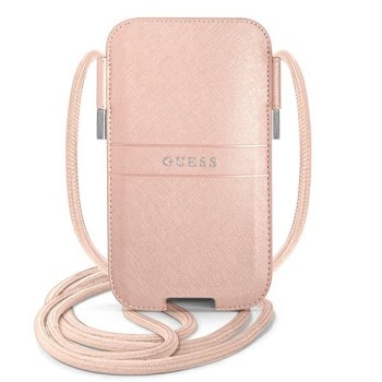„Guess Saffiano Strap“ telefono rankinė (6.1"), rožinė