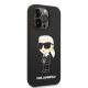 Karl Lagerfeld Silicone Ikonik dėklas skirtas iPhone 14 Pro, juodas