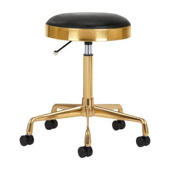 Activeshop H7 Kosmetologinė Meistro Kėdutė, Auksinė/Juoda