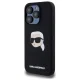 Karl Lagerfeld Silicone Karl Head Print MagSafe dėklas iPhone 15 Pro, juodas