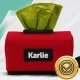 Karlie šunų ekskrementų maišelių dėklas su karabinu ir 15 biologiškai skaidžių maišelių, raudonas