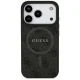 Dėklas Guess 4G Ring Classic Logo MagSafe, skirtas iPhone 17 Pro, juodas