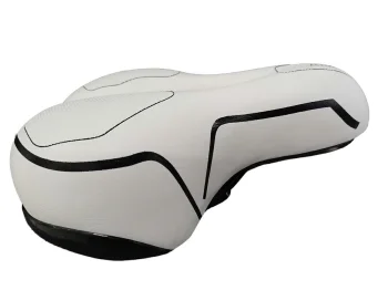 Soft Bicycle Saddle with Reflector, White