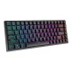 Belaidė mechaninė klaviatūra Royal Kludge RK84 RGB, Red switch, juoda