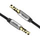 Baseus Yiven 3.5mm AUX garso laidas, 1m, juodas / sidabrinis