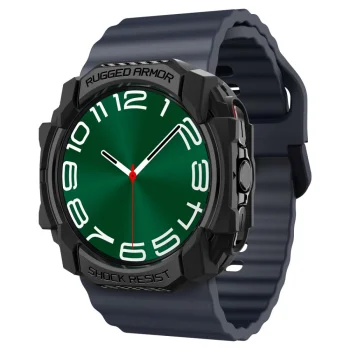 Dėklas Spigen Rugged Armor skirtas Samsung Galaxy Watch Ultra (47mm), juodas