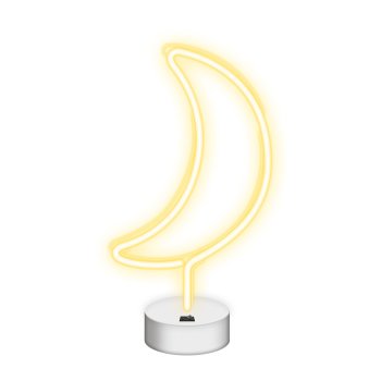 Neolia LED Neon Lamp on Stand Moon, White