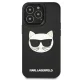 Karl Lagerfeld 3D Rubber Choupette dėklas iPhone 13 Pro / 13, Juodas