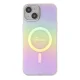 Guess IML Iridescent MagSafe dėklas iPhone 15 Plus telefonui, rožinis