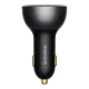 Baseus automobilinis įkroviklis USB-A / USB-C PD3.1 140W ir laidas 1m, juodas