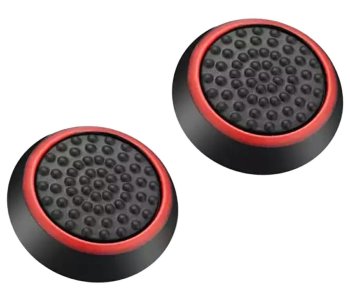 Analog Stick Thumb Grips for PlayStation / Xbox, Black/Red