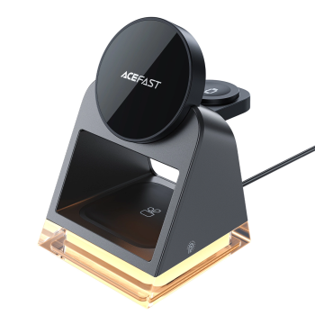 Acefast E17 MagSafe 3in1 Foldable Charging Station for Apple iPhone Lightning, Black