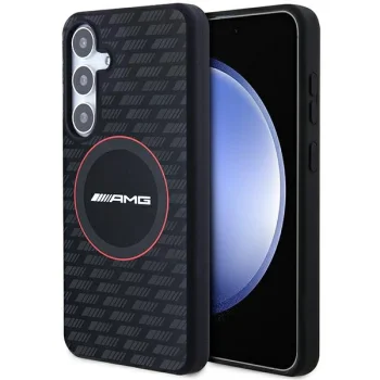 Mercedes AMG dėklas Samsung Galaxy S24+ telefonui, juodas