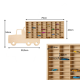 Kruzzel Wooden Toy Car Shelf TIR, 80 Compartments, Beige