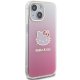 Hello Kitty iPhone 15 dėklas IML Gradient Electrop Kitty Head, rožinis