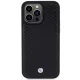 BMW Leather Diamond Pattern dėklas iPhone 15 Pro Max, juodas