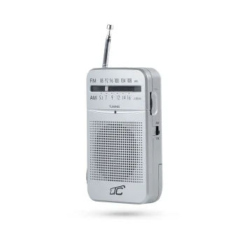 Nešiojamasis kišeninis radijo imtuvas LTC Lega, AM/FM, 3.5 mm, sidabrinis