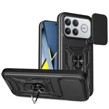 Dėklas Tech-Protect CamShield Pro telefonui Xiaomi Poco F8 Ultra su dangteliu, juodas