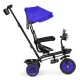 ECOTOYS 3-in-1 vaikiškas triratukas su apsukama kėdute, mėlynas