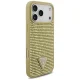 „Guess“ dėklas „iPhone 17 Pro Max“ telefonui „Rhinestone Triangle Logo“, auksinis