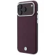 BMW Sign Deboss Quilted Metal Logo MagSafe dėklas telefonui iPhone 18 Pro Max / 17 Pro Max, bordo