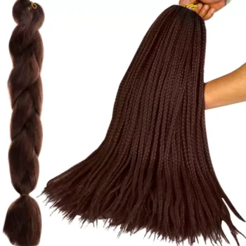 Kanekalon Synthetic Afro Braids for Hairstyles 60cm, Brown