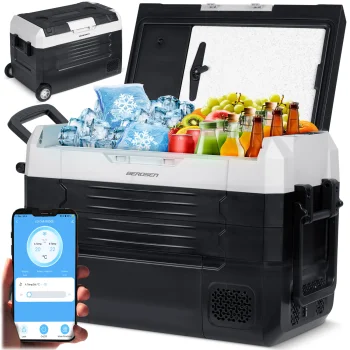 Kompresorinis automobilinis šaldytuvas Berdsen Icemax 400, 40L, juodas/pilkas