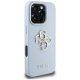 Guess PU Grained Big 4G dėklas iPhone 16 Pro Max telefonui, mėlynas