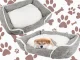 Soft and Comfortable Dog Bed with Cushion, Size L