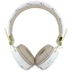 Guess 4G Triangle Round Shape uždedamosios Bluetooth 5.3 ENC ausinės GUBH70E4PTMH, baltos