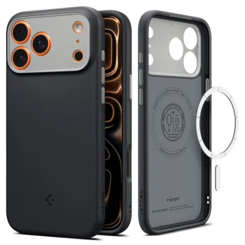 Spigen Nano Pop Mag dėklas, skirtas iPhone 17 Pro Max, juodas